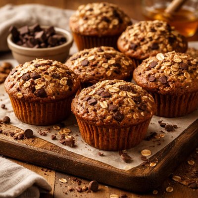 Image of Chocolate Flecked Multigrain Muffins