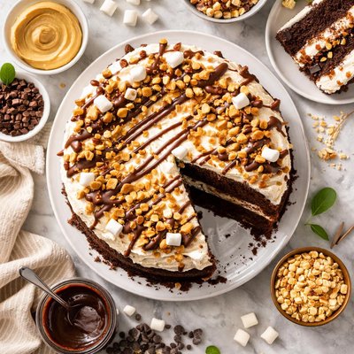 Image of Chocolate Fluffer Nutter Cake