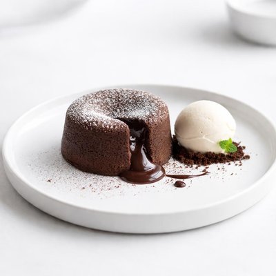 Image of Vegan Chocolate Fondant Cake