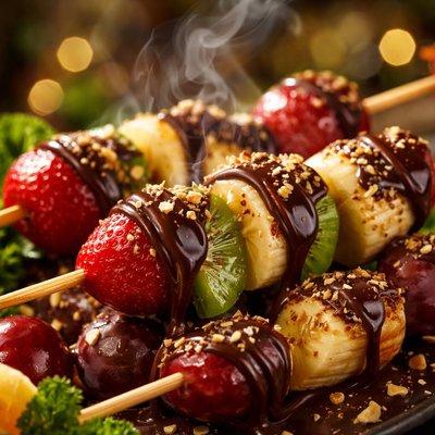 Image of Chocolate Fruit Kebabs Diabetic