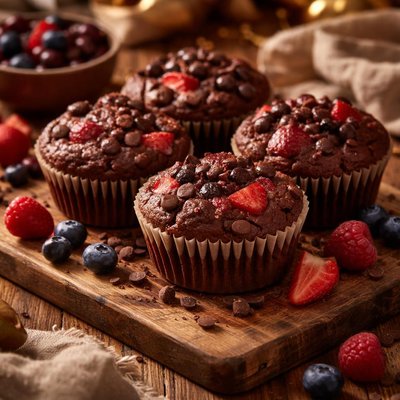 Image of Chocolate Fruit Muffins