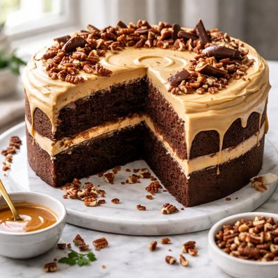 Image of Chocolate Fudge Cake with Butterscotch Fudge Frosting