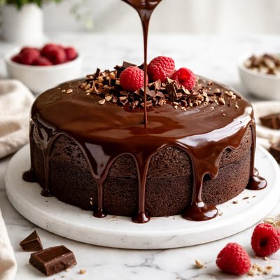 Image of Chocolate Glaze for Cakes That Hardens