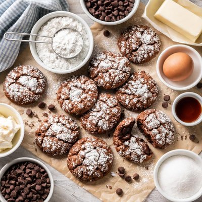 Image of Chocolate Gooey Butter Cookies Paula Deen