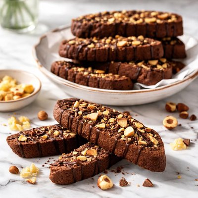 Image of Chocolate Hazelnut and Ginger Biscotti