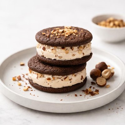 Image of Chocolate Hazelnut Ice Cream Sandwiches