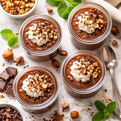 Image of Chocolate Hazelnut Pots De Crme