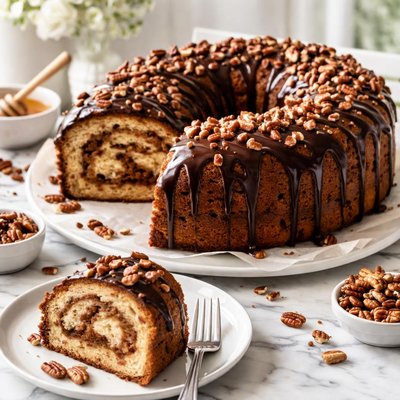 Image of Chocolate Honey Bun Cake