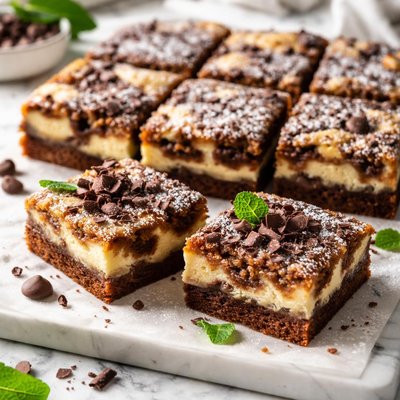 Image of Chocolate Marble Gooey Butter Cake