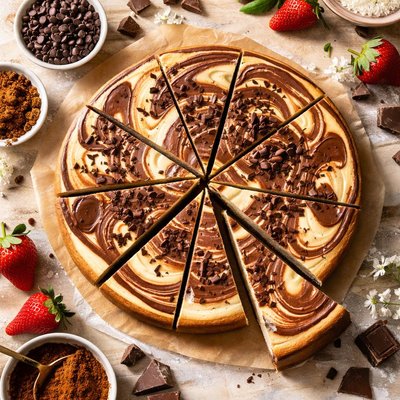 Image of Chocolate Marbled Cheesecake