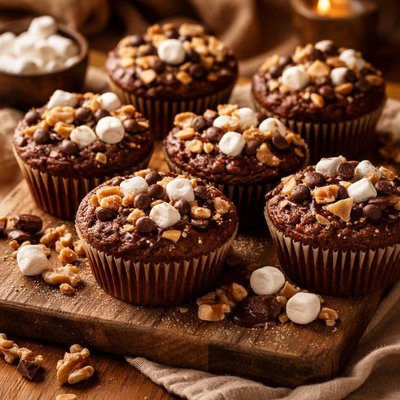 Image of Chocolate Marshmallow Nut Muffins