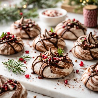 Image of Chocolate Meringue Christmas Cookies Carrie Sheridan