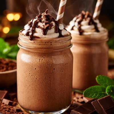 Image of Chocolate Milkshakes with No Ice Cream