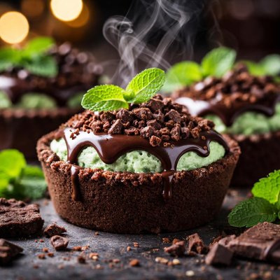 Image of Chocolate Mint Cookie Tarts