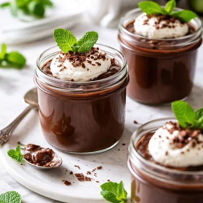 Image of Chocolate Mint Pots De Creme