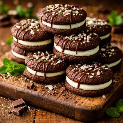 Image of Chocolate Mint Sandwich Cookies