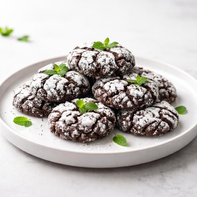 Image of Chocolate Mint Snow Top Cookies