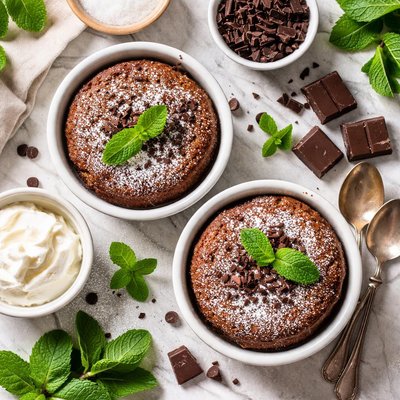 Image of Chocolate Mint Souffles for Two