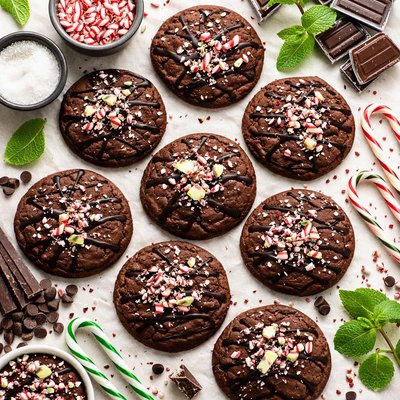 Image of Chocolate Mint Truffle Cookies