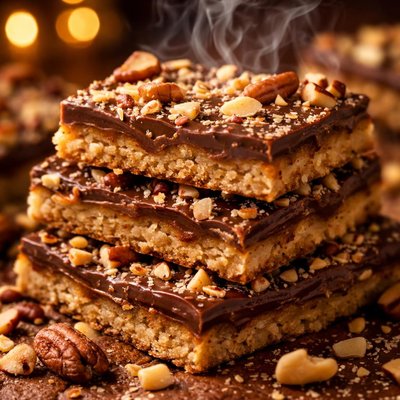 Image of Chocolate Nut Toffee Bars