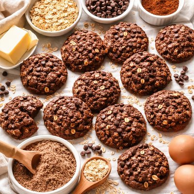 Image of Chocolate Oat Cake Mix Cookies