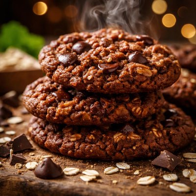 Image of Vegan Chocolate Oatmeal Cookies