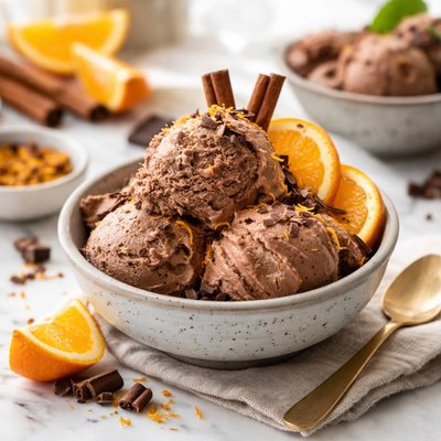 Image of Chocolate Orange and Cinnamon Ice Cream