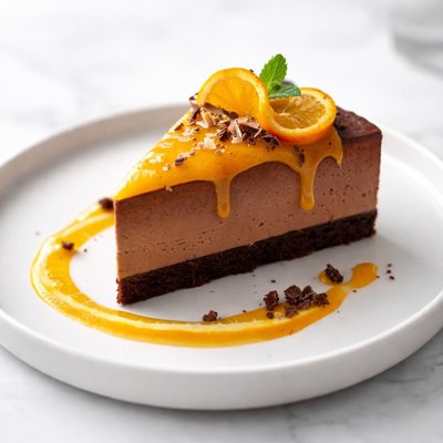 Image of Chocolate Orange Cheesecake with Orange Tangerine Glaze