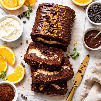 Image of Chocolate Orange Cream Cheese Pound Cake