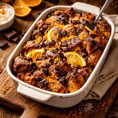 Image of Chocolate Orange Souffl Bread Pudding