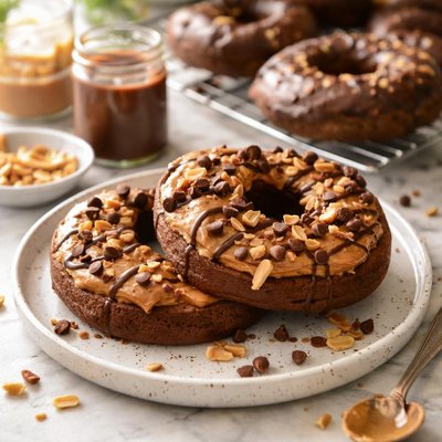Image of Chocolate Peanut Butter Bagels