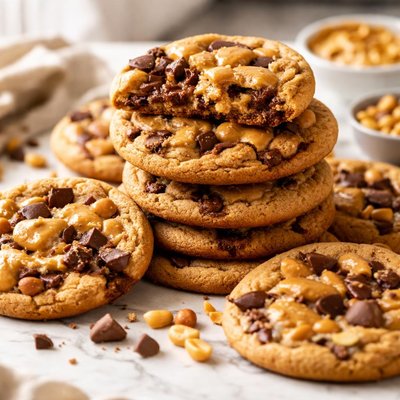 Image of Chocolate Peanut Butter Butterscotch Cookies