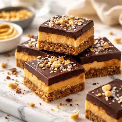 Image of Chocolate Peanut Butter Candy Squares