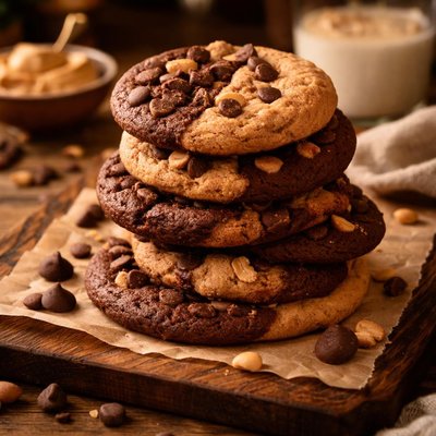 Image of Chocolate Peanut Butter Cookie Duo