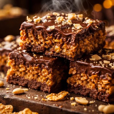 Image of Chocolate Peanut Butter Cornflake Crunch Bars