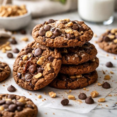 Image of Chocolate Peanut Butter Double Chip Cookies
