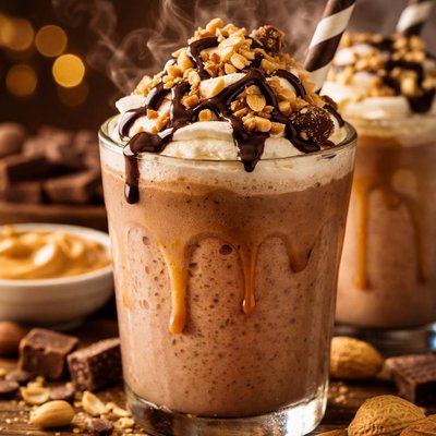 Image of Chocolate Peanut Butter Milkshakes Aka Peanutty Freeze