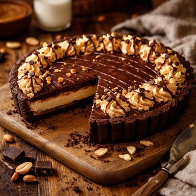 Image of Chocolate Peanut Butter Mousse Tart