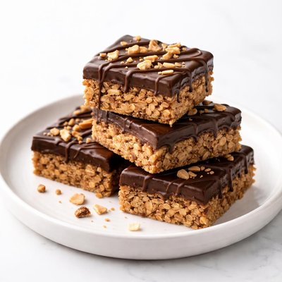 Image of Chocolate Peanut Butter Oatmeal Protein Bars