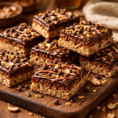 Image of Chocolate Peanut Butter Oatmeal Squares