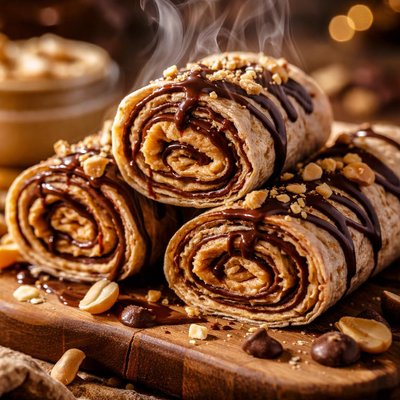 Image of Chocolate Peanut Butter Roll Ups