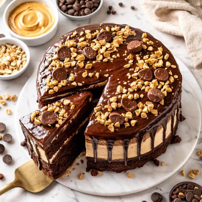 Image of Chocolate Peanut Layer Cake