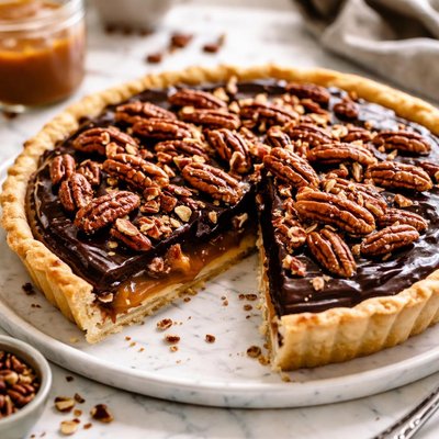 Image of Chocolate Pecan Caramel Pie