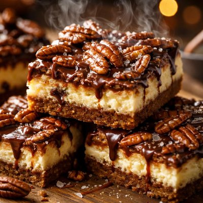 Image of Chocolate Pecan Cheesecake Bars