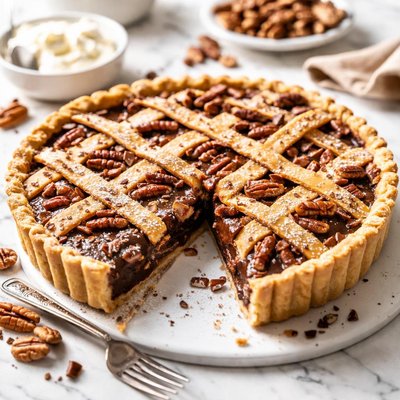 Image of Chocolate Pecan Lattice Tart Pampered Chef