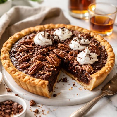 Image of Chocolate Pecan Pie with Bourbon