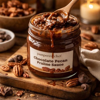 Image of Chocolate Pecan Praline Sauce Pampered Chef
