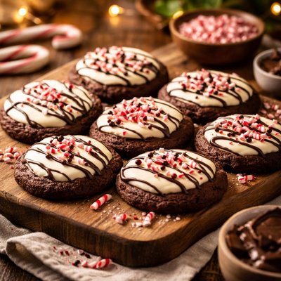 Image of Chocolate Peppermint Bark Cookies Bon Appetit
