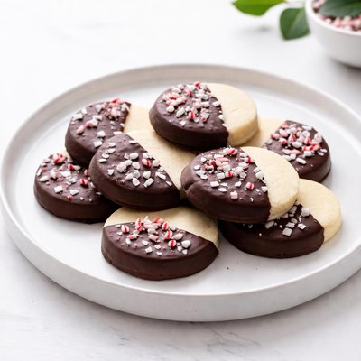 Image of Chocolate Peppermint Shortbread Cookies