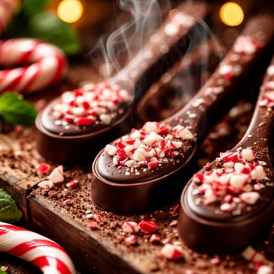 Image of Chocolate Peppermint Spoons